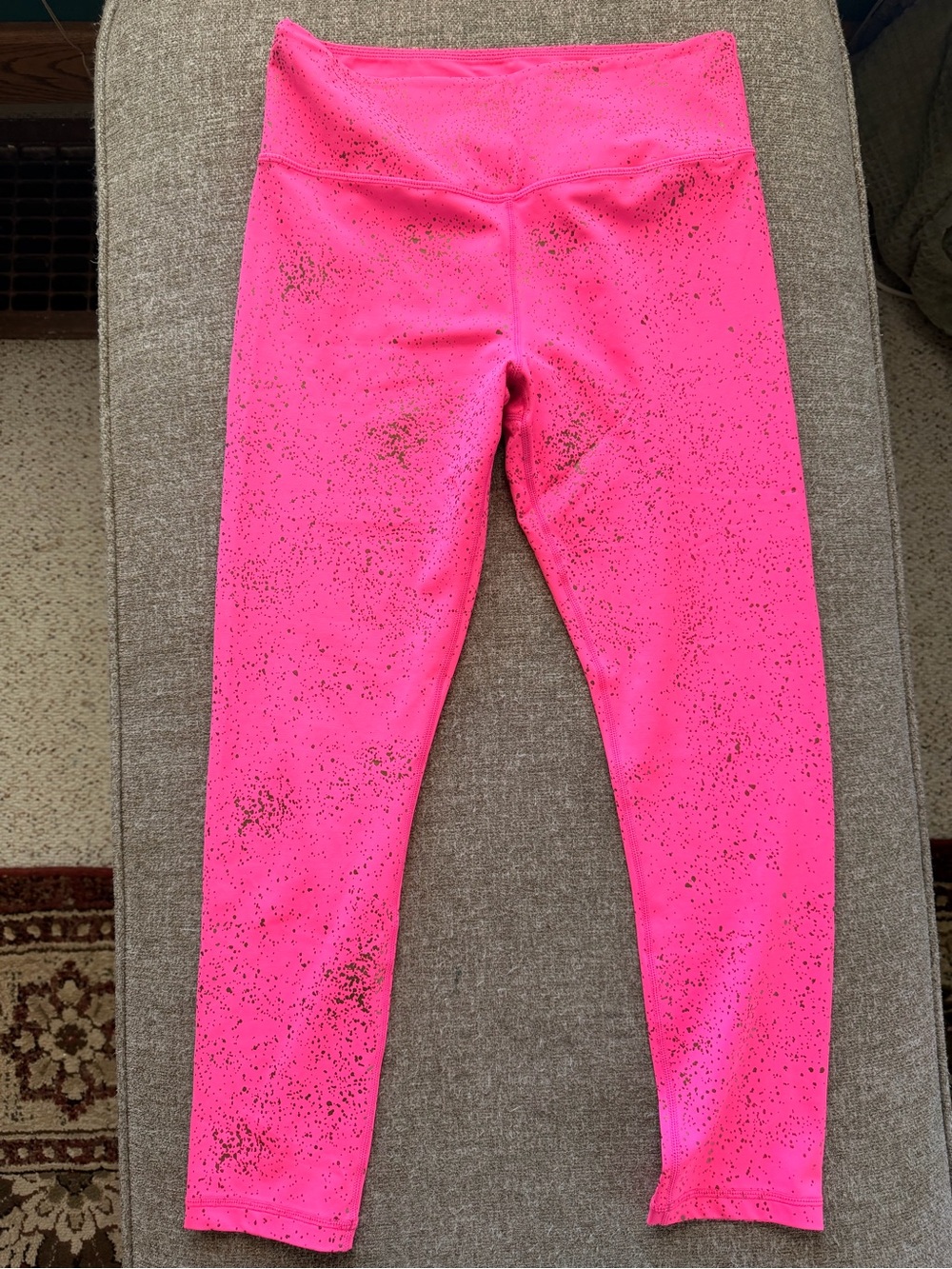 High-Rise Hot Pink Glitter Leggings